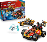 LEGO NINJAGO Kai and Coles Combiner Vehicles 71864 Building Toys for Boys Girls Ages 7 Toy Car Motorcycle for Pretend Play 3 Minifigures 394 pieces Gift for Birthdays