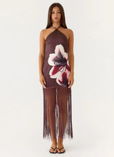 Niahvette Halter Midaxi Dress Velvet Bloom