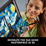 LEGO Ideas Vincent Van Gogh The Starry Night Building Set for Adults Ages 18 Beautifully Detailed Home Wall Art Decor Gift for Men Women 21333