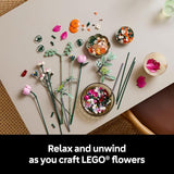 LEGO Botanicals Pretty Pink Flower Bouquet Building Set for Adults Gifts for Birthdays Artificial Flowers for Decor or Table Display 10342