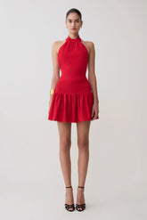 Rory Halter Mini Knit Dress Red