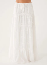 Yours To Keep Maxi Skirt White