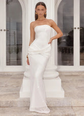 Anticipating Sequin Maxi Dress White
