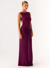 Fault Line Maxi Dress Plum