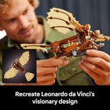 LEGO Icons Leonardo da Vinci's Flying Machine DIY Kit - Ornithopter Building Set for Adults. Ages 18+ - Craft for Home or Office Decor with Display Stand - Gift Idea - 10363