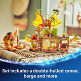 LEGO Disney Moana 2 Kakamora Barge Kids Toy Pretend Play Building Set for Boys and Girls Ages 7 9 Characters Including Moana Maui Kotu and HeiHei Gift Idea for Birthdays 43258