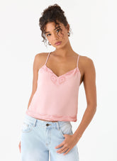 Avania Beaded Top Pink