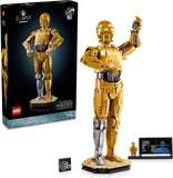 LEGO Star Wars C-3PO Buildable Droid Figure. Build and Display Model with C-3PO Minifigure. Star Wars Collectible for Home or Office Décor. Nostalgic Gift Idea for Adults. Fans or Collectors. 75398