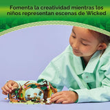 LEGO Refugio Malvado de Elphaba Juego de Construcción - Figuras de Juguetes de Elphaba y Fiyero y Juego de Reparto con Amigos del Bosque - Bloques de Construcción de Juego Simulado para Niños. Edades