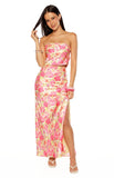 Genevieve Yellow Floral Pop Print Maxi Skirt