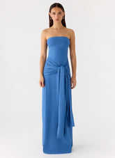 Stole My Heart Maxi Dress Washed Navy