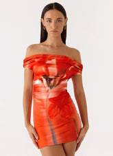 Moka Mini Dress Fire Petal