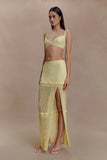 Coleene Pointelle Knit Top Lemon