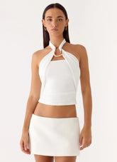 Midnight Sky Top White