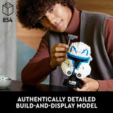 LEGO Star Wars Captain Rex Helmet Building Set The Clone Wars Collectible Model for Adults Star Wars Memorabilia 75349