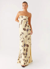 Alisa Strapless Maxi Dress Buttercream Bliss
