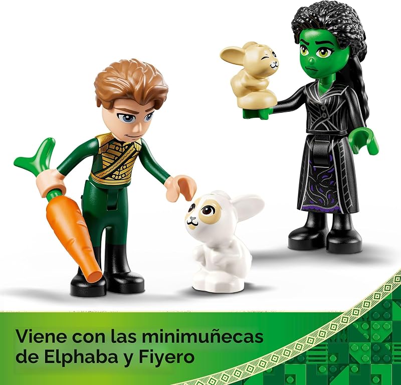 LEGO Refugio Malvado de Elphaba Juego de Construcción Figuras de Juguetes de Elphaba y Fiyero y Juego de Reparto con Amigos del Bosque Bloques de Construcción de Juego Simulado para Niños Edades