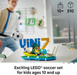 LEGO Editions Vini Jr Soccer Highlights Building Set for Boys Girls Ages 10 Collectible Soccer Gift W Plaque Kids Bedroom or Shelf Decor 43027