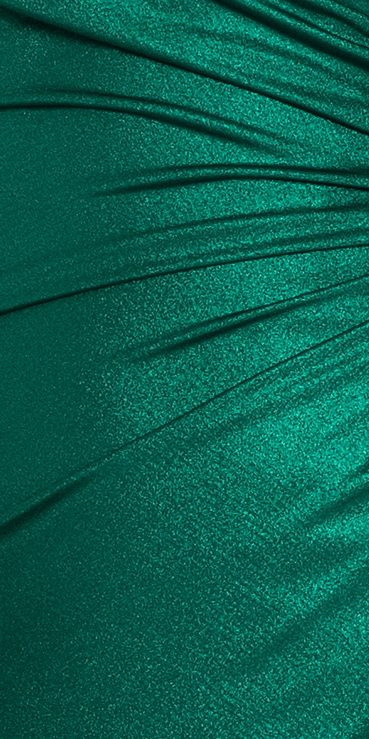 Strappy Back Foil Jersey Column Dress with Ruching