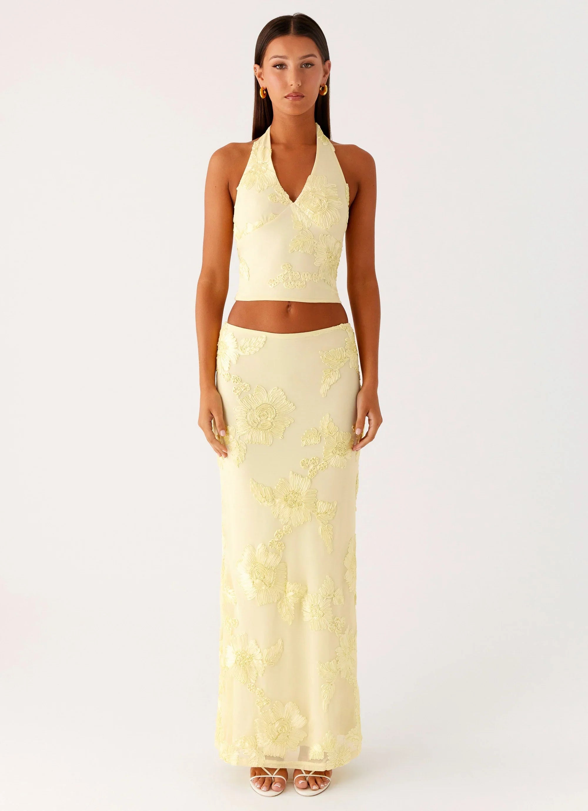 Radiate Maxi Skirt Yellow