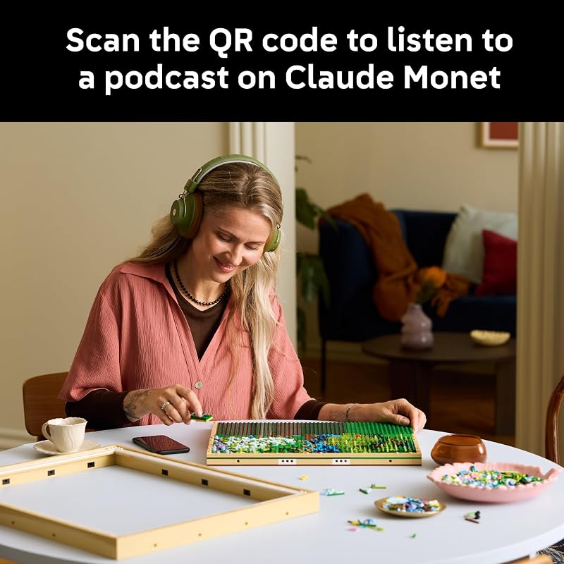 LEGO Art Claude Monet Bridge Over a Pond of Water Lilies Building Sets for Adults Ages 18 Wall Decor for Living Room or Home Office Gift for Women Men 31220