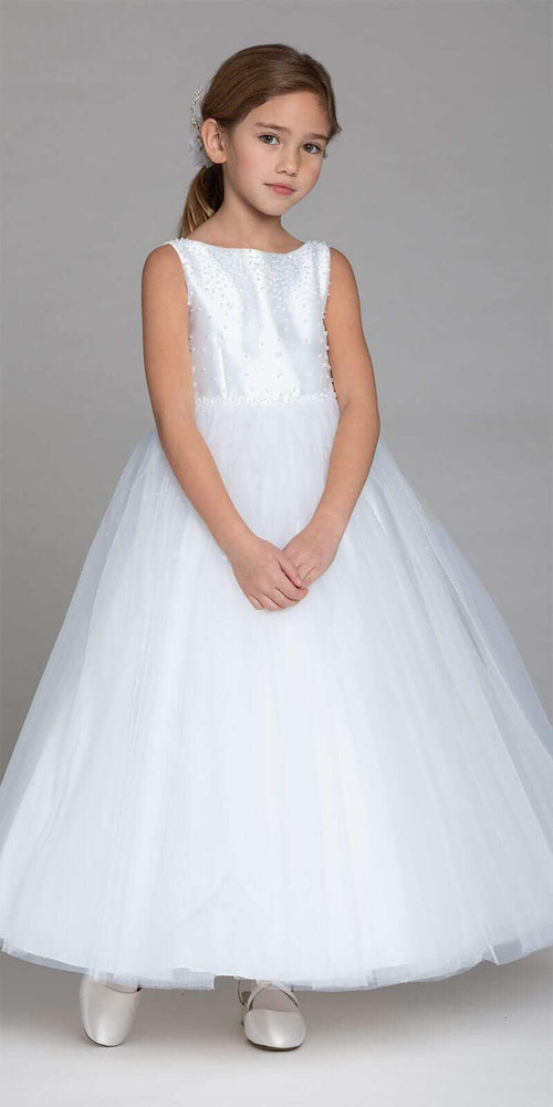 Crystal Beaded Mikado Tulle Dress