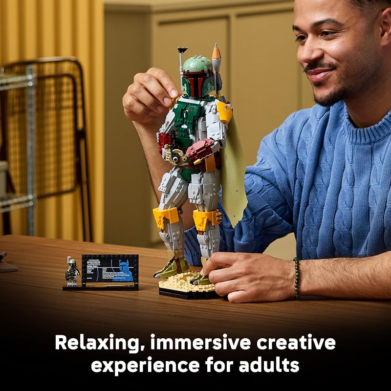 LEGO Star Wars Boba Fett 75455 Collectible Building Sets for Adults Ages 18 Movie Display for Bedroom or Book Shelf 1544 pieces Gift for Fans
