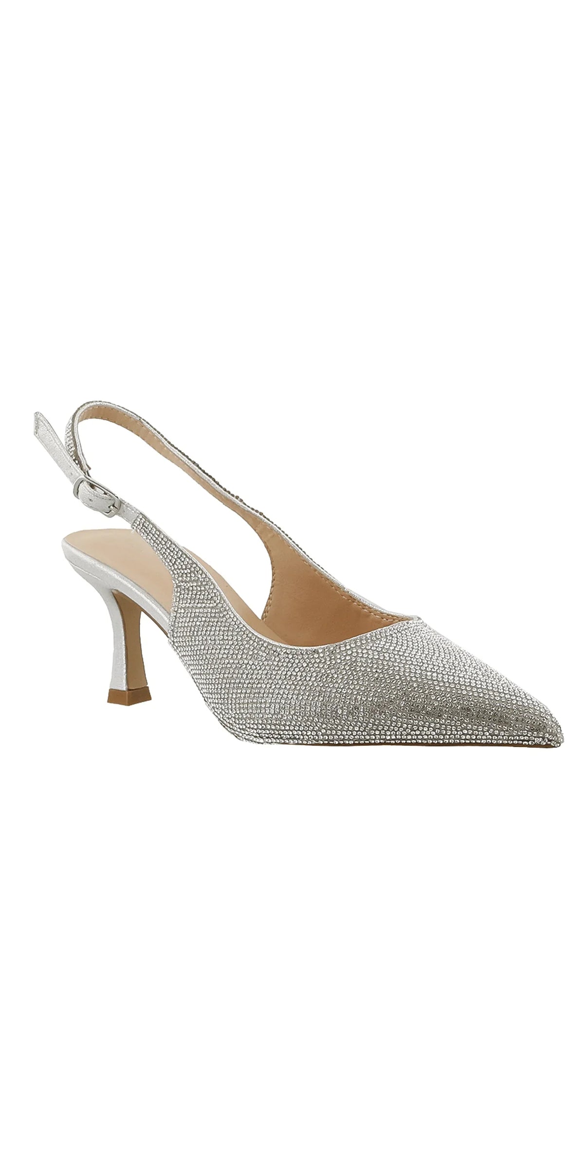 Keisha 1 Low Heel Rhinestone Slingback Sandal