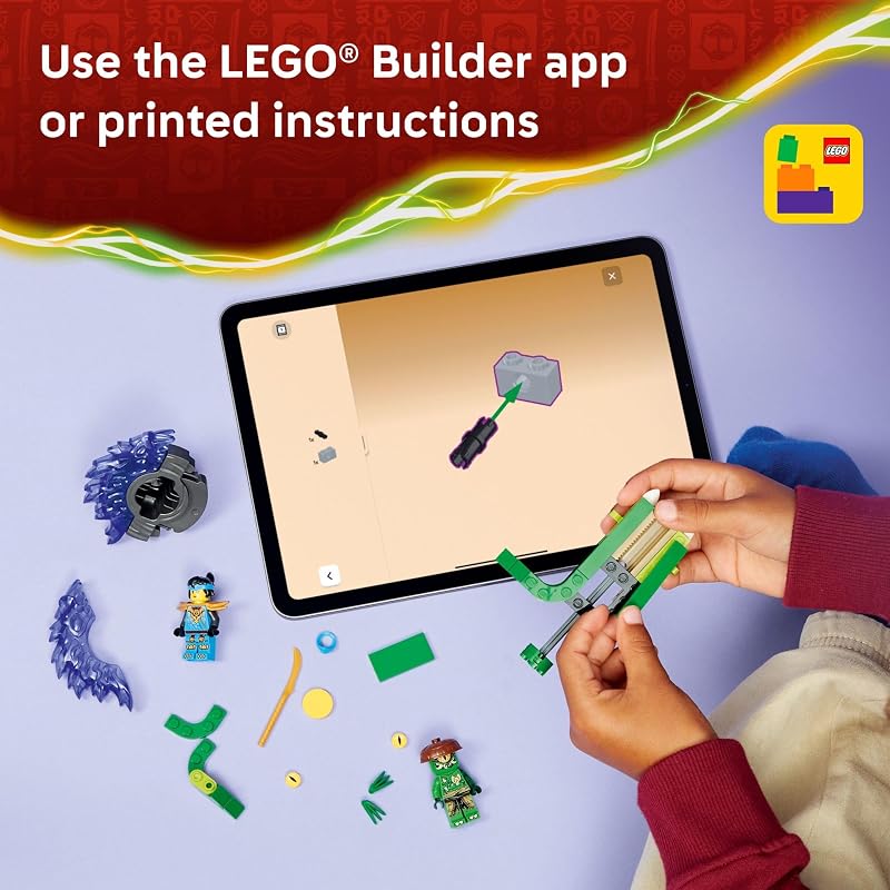LEGO NINJAGO NYA vs Mutation Monster Spinner Building Toy for Boys Girls Ninja Toy Figures Playset for Kids Ages 6 Includes 2 Minifigures for Pretend Play Gift Idea for Birthdays 71849