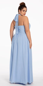 Tie Neck Halter Dress Missy