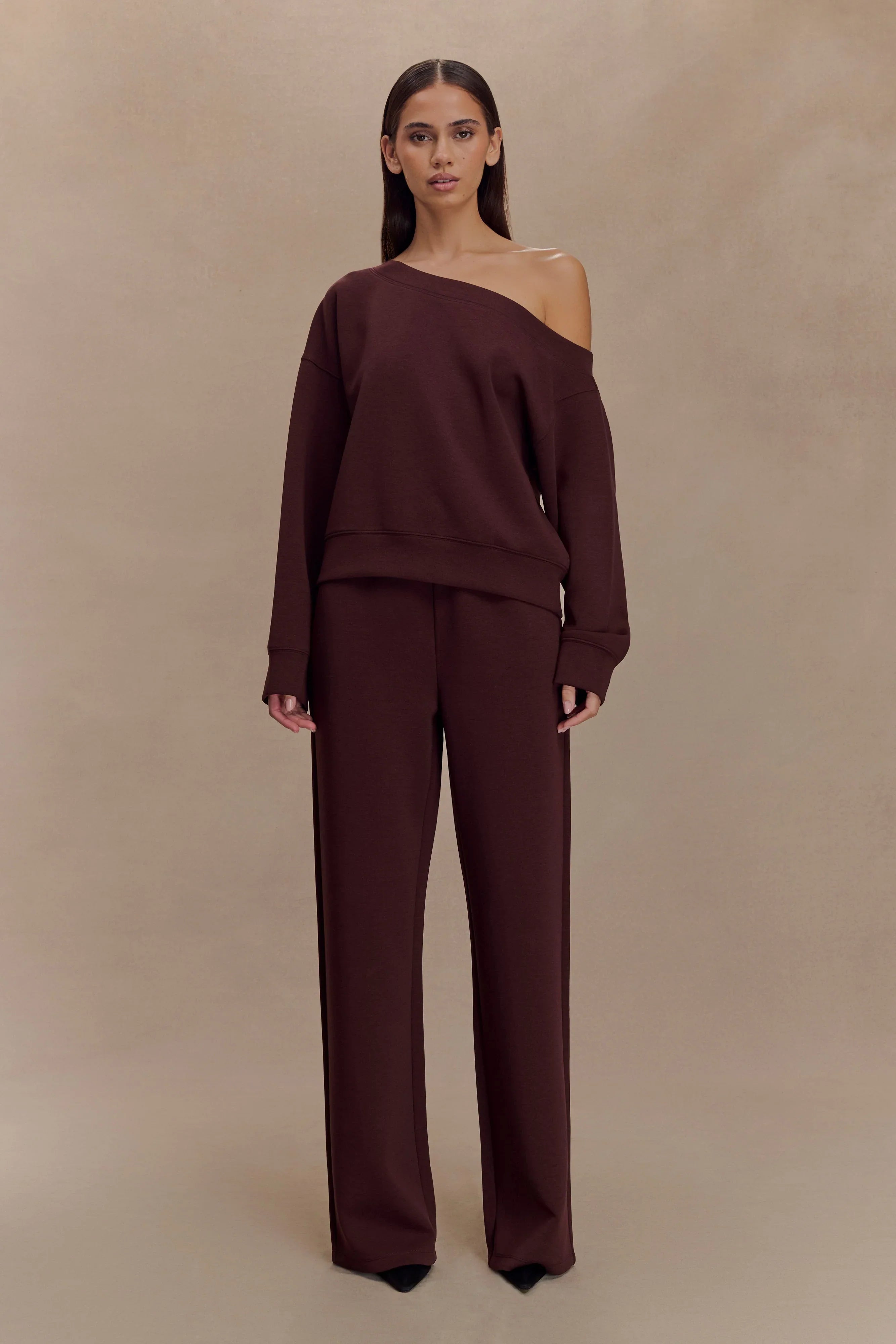 August Straight Leg Jogger Chocolate