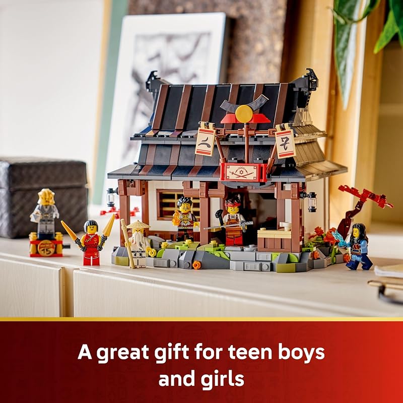 LEGO NINJAGO Four Weapons Blacksmith 15th Anniversary Building Toy for Kids Ages 14 Ninja Playset W Collectible Elemental Master of Earth 4 Minifigures Gift Idea for Teen Boys Girls 71858