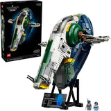 LEGO Star Wars Jango Fetts Firespray Class Starship Building Set for Adults Attack of The Clones Collectible Model Kit and Room Decor DIY Gift Idea for Men Women Any Fans Ages 18 75409
