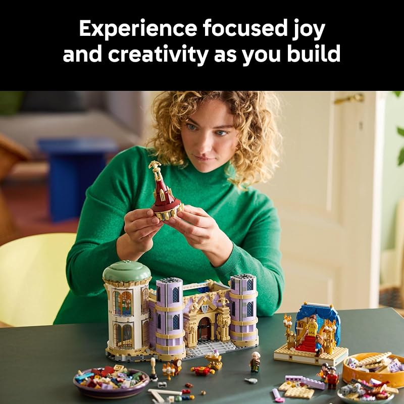 LEGO Disney Princess Beauty and The Beast Castle Building Set Room Decor for Women Men Ages 18 Model Building Kit for Adults Book Shelf Display Gift for Disney Fans 43263