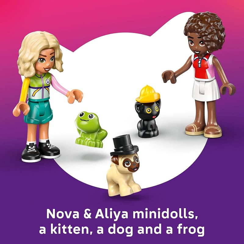 LEGO Friends Pet Accessories Van Building Toy for Girls Boys Pretend Play Set for Kids Ages 6 W Nova Aliya Minidolls 3 Pet Figures Accessories Gift Idea for Birthdays 42678