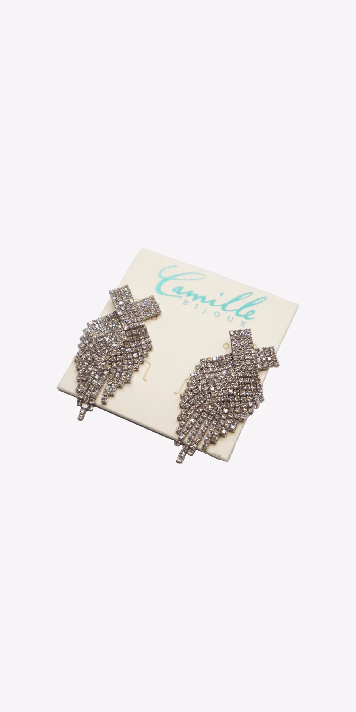X Rhinestone Graduated Earrings
