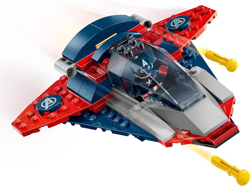 LEGO Marvel Captain America vs Thanos Building Toy Pretend Play Set for Boys Girls Ages 4 Kids Building Blocks W 2 Super Hero Toy Minifigures Gift Idea for Birthdays 76319