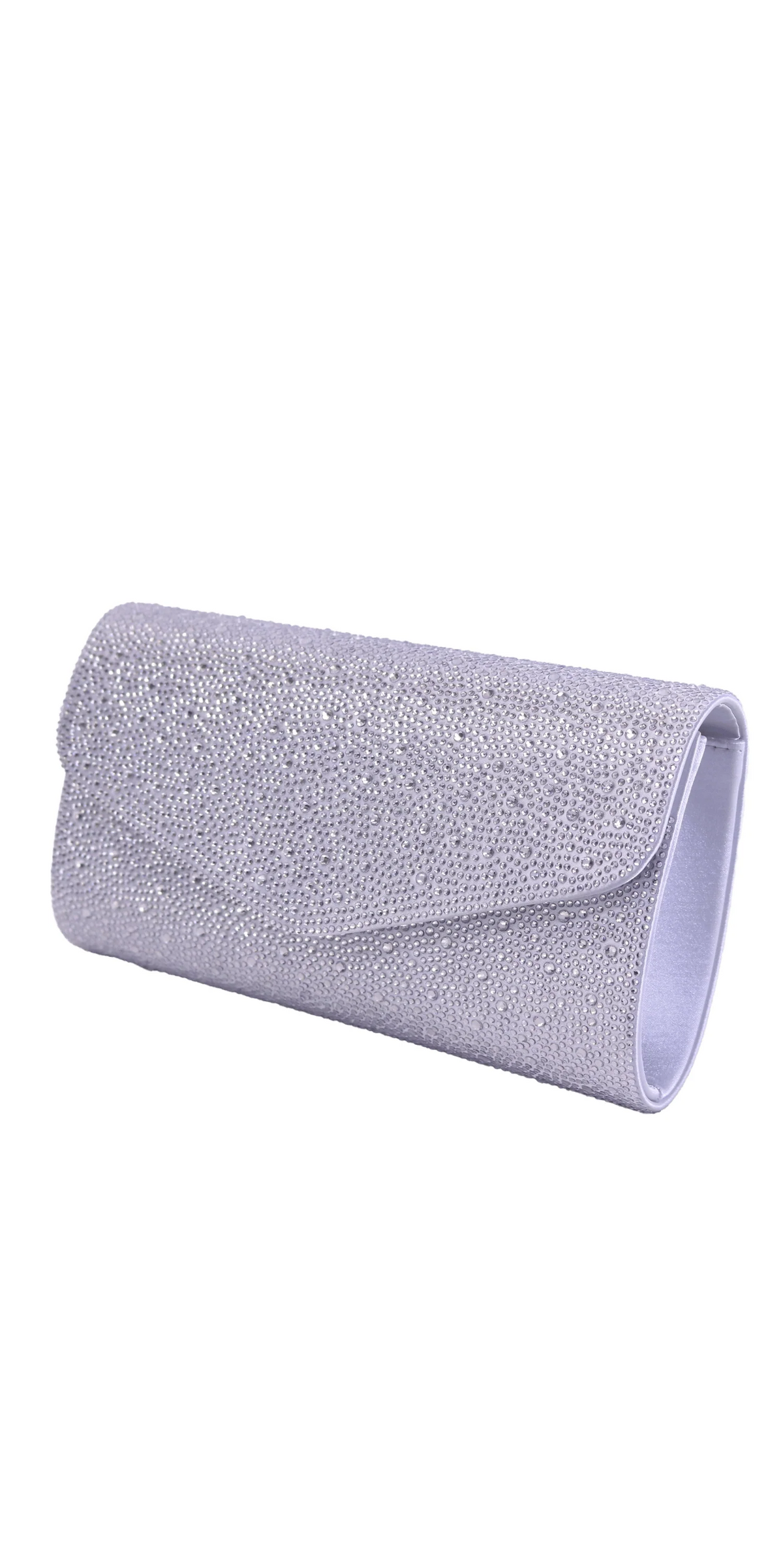Rhinestone Satin 1 2 Flap Handbag