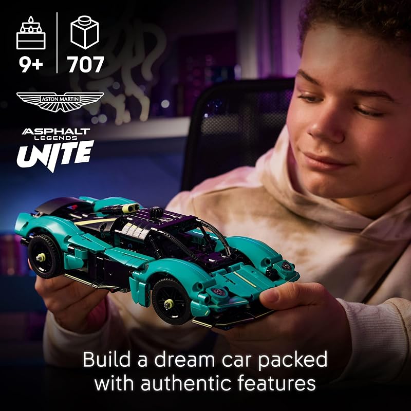LEGO Technic Aston Martin Valkyrie Toy Car Kids Model Kit Toy for Boys and Girls Ages 9 Vehicle Building Set for Pretend Play STEM Learning Sports Car Gift Idea for Birthdays 42208
