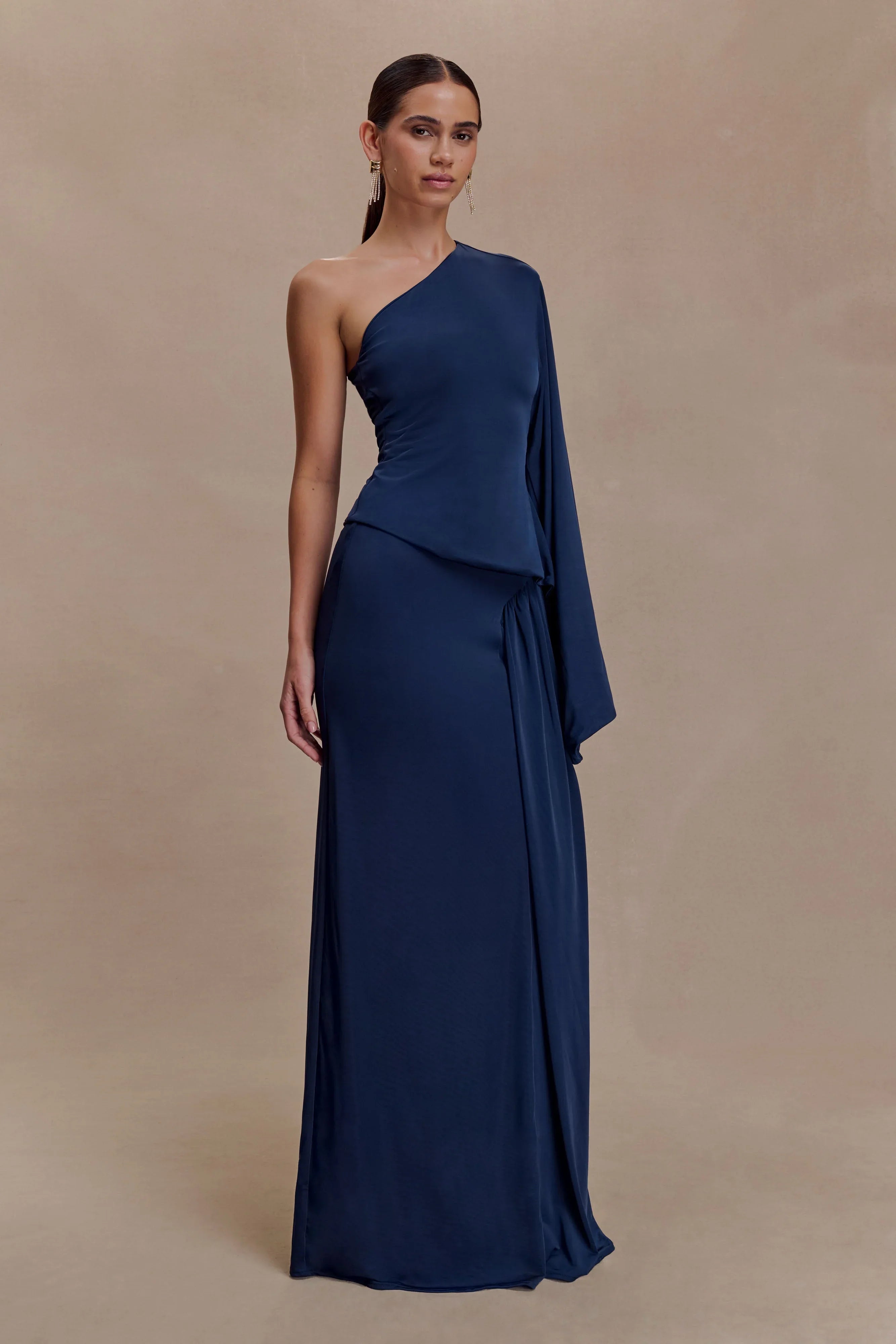 Vivica Slinky One Shoulder Top Midnight Navy