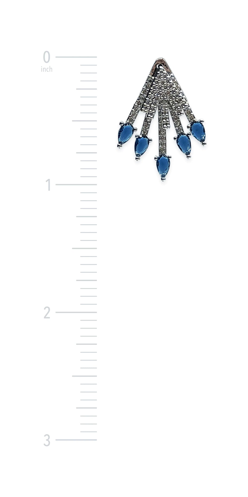 5 Point Stone Drop Earrings