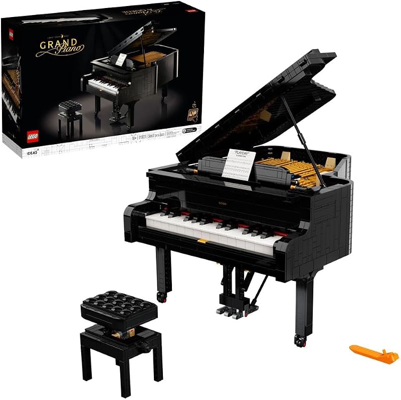 LEGO Ideas Grand Piano 21323 Model Building Set for Adults. Collectible Home Décor Kit. Gift for Music Lovers with Motor and Power Functions