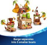 LEGO Disney Moana 2 Kakamora Barge Kids Toy Pretend Play Building Set for Boys and Girls Ages 7 9 Characters Including Moana Maui Kotu and HeiHei Gift Idea for Birthdays 43258