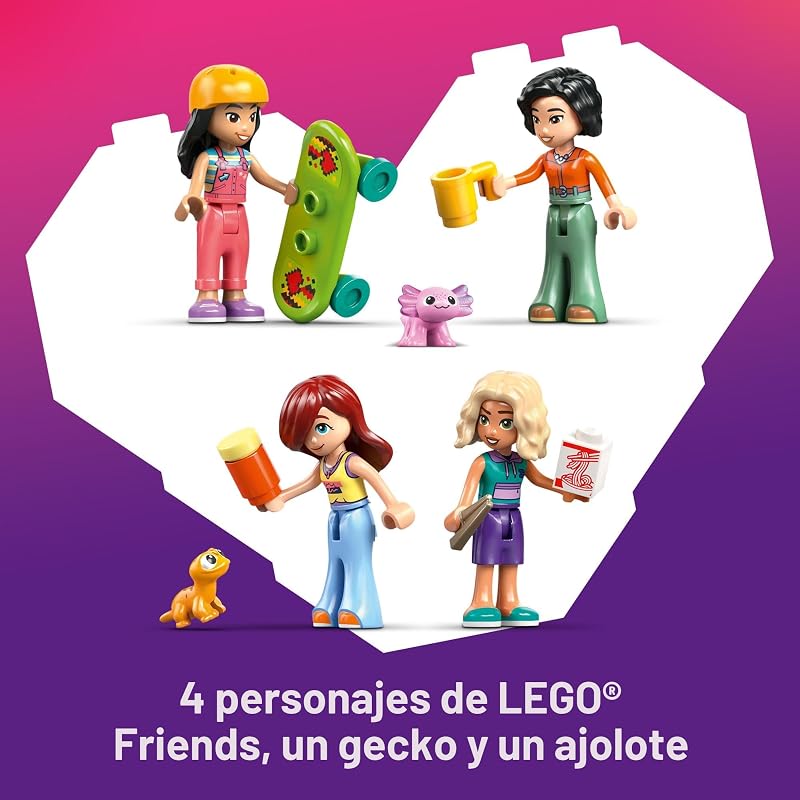 LEGO Friends Casa Familiar de Liann - Juego de Construcción de Muñecas para Niñas y Niños - Juego de Simulación para Niños. Edades 7+ - Con 4 Minimuñecas. 2 Figuras de Juguetes Mascotas y Accesorios