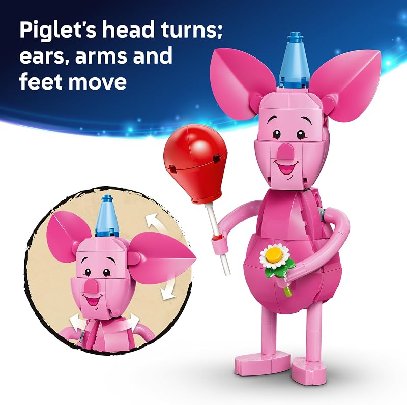 LEGO Disney Piglet's Birthday Fun Building Toy - Winnie The Pooh Toy for Girls & Boys. Ages 9+ - Gift for Birthdays - Kids Room Decor - 43305