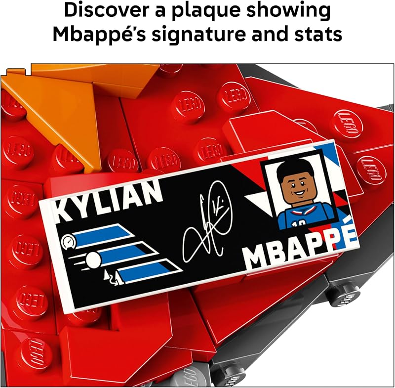 LEGO Editions Kylian Mbappé – Soccer Highlights - Building Set for Boys & Girls. Ages 10+ - Collectible Soccer Gift with Plaque - Kids Bedroom or Shelf Decor - 43013