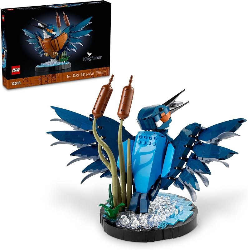LEGO Icons Kingfisher Bird Model. Creative Set for Adults to Build and Display. Relaxing Project for Bird Lovers & Enthusiasts. Ideal Gift for Home and Office Décor. 10331