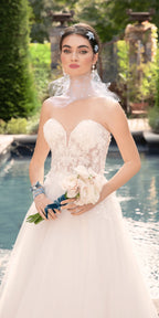 Tulle A Line Dress with 3D Embellished Appliques