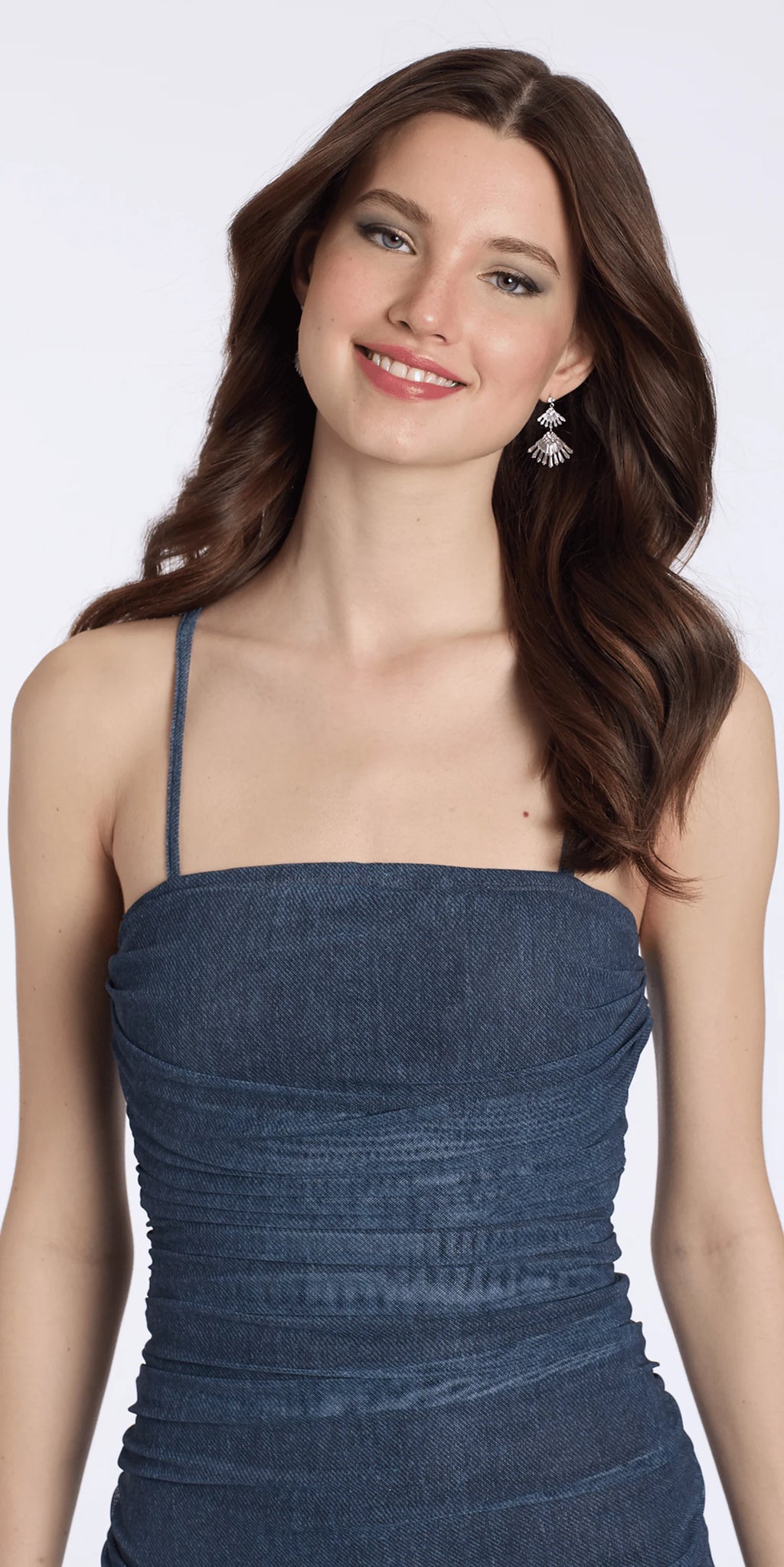 Ruched Bodycon Dress with Adjustable Spaghetti Straps