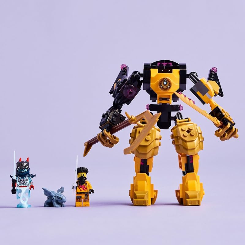 LEGO NINJAGO Arins Spinjitzu Battle Mech Building Toy Ninja Building Set for Kids Ages 7 with Arin Baby Ryu Villain Minifigures Gift Idea for Boys Girls Dragons Rising Fans 71839